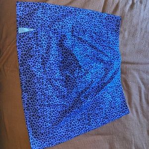 purple cheetah print mini skirt !